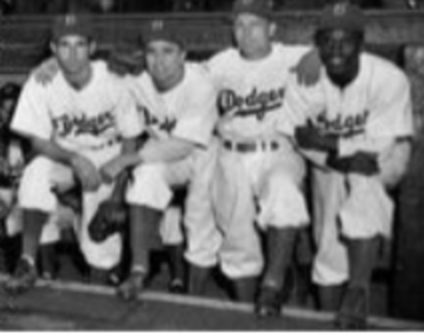Jackie Robinson hired to the Brooklyn dodgers