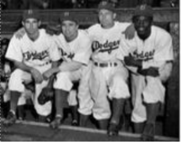 Jackie Robinson hired to the Brooklyn Dodgers