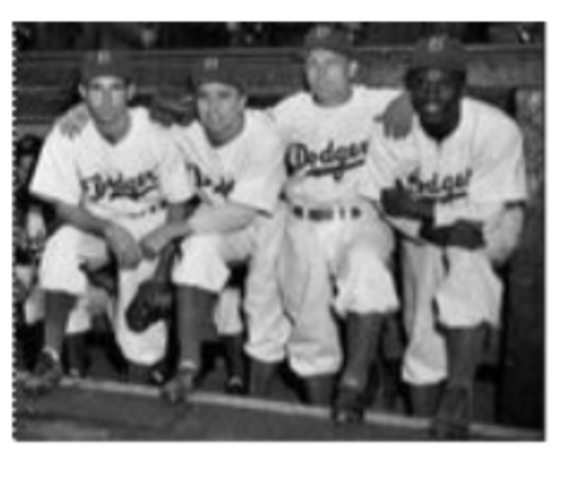Jackie Robinson Plays for the Brooklyn Dodgers