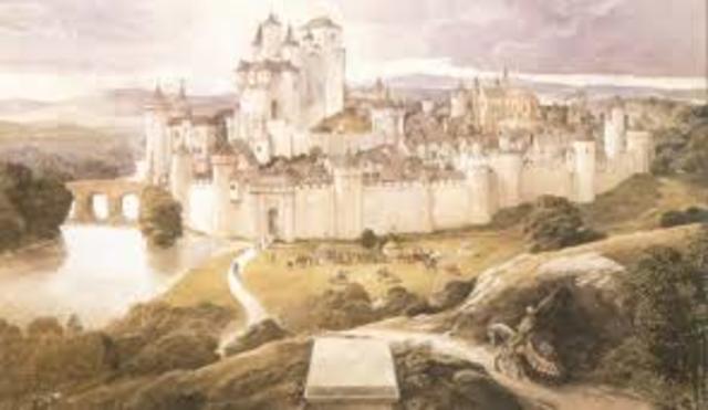 Arthur set up his royal palace at Camelot