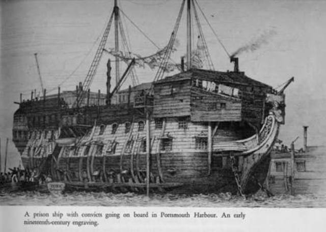 1783-1787 British prisons and hulks begin to overflow