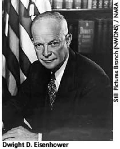 Dwight Eisenhower is elected president.