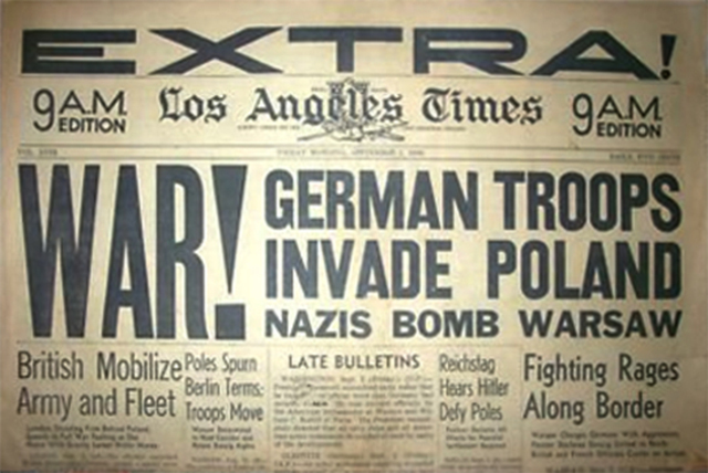 Invasion of Poland/ Start of WW II