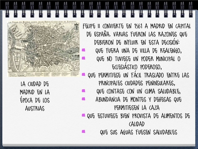 La ciudad de Madrid en la epoca de los Austrias