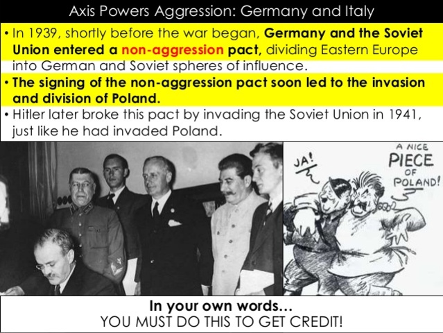 Axis powers break non aggression pact