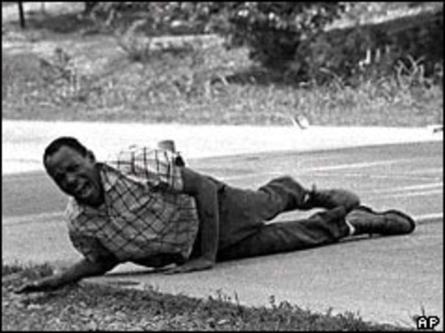 James Meredith shot while marching
