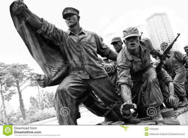 North Korea invades South Korea.