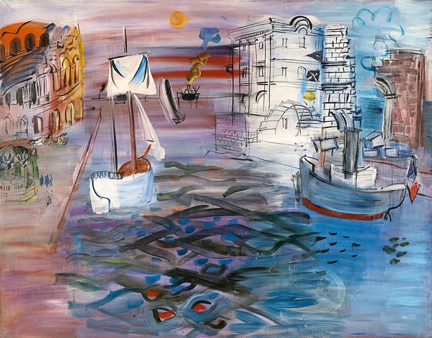 “Puerto con velero. Homenaje a Claudio de Lorena”