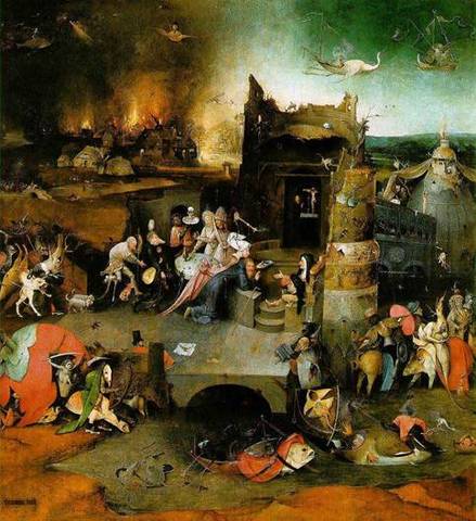 Hieronymus Bosch "Püha Antoniuse kiusamine."