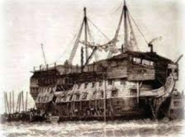 Britain became overpopulated, and the Governor started to send prisoners on hulks.
