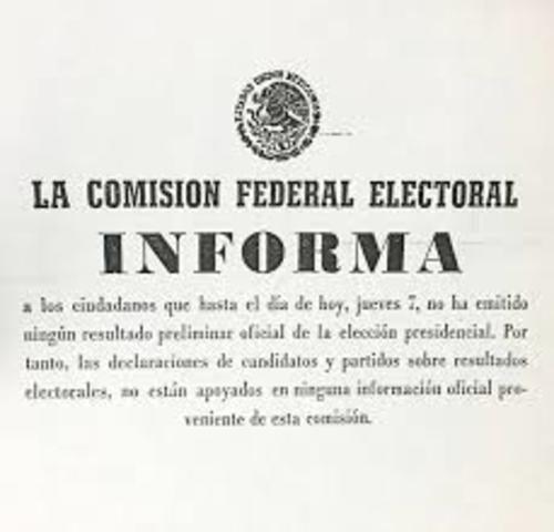Creación de La Comisión Federal Electoral