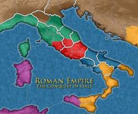 Romans conquer the Italy