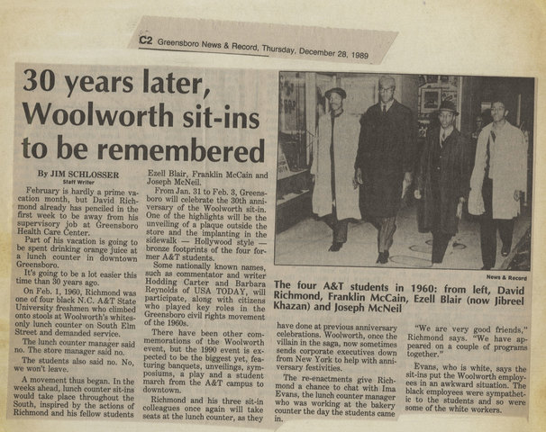 Rememberance of the Sit-in