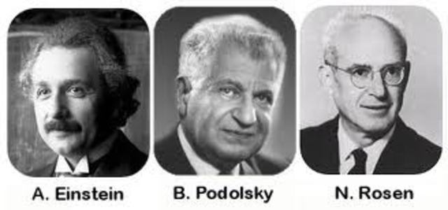 The Einstein-Podolsky-Rosen paradox is published.