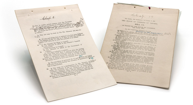 Canadian War Measures Act Takes Effect