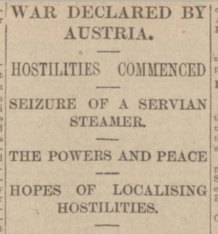 Austria Declares War On Serbia