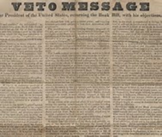 Jackson vetoes bank bill