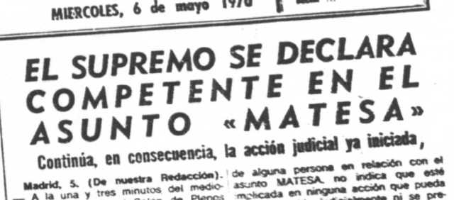 El escándalo Matesa