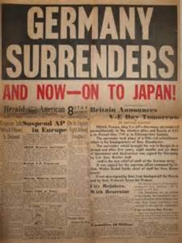 Germany surrenders WWII