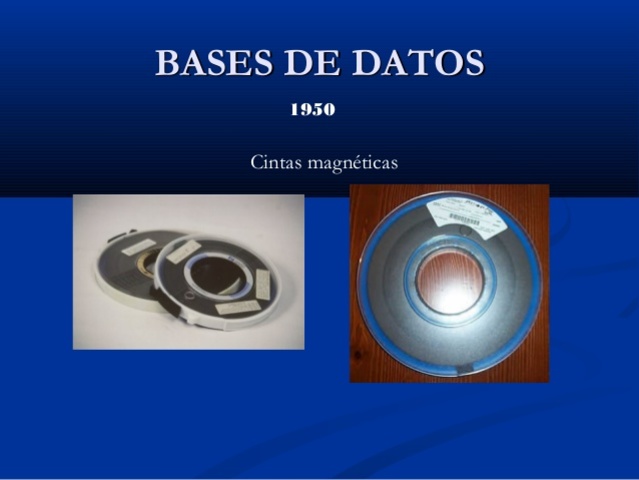 1950: Creación de las cintas magnéticas.