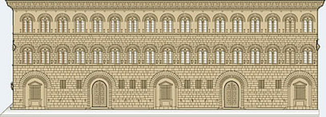 Fachada del palacio de Medici Ricardi