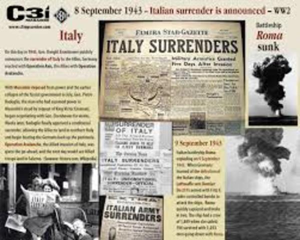 Italy surrenders to allies