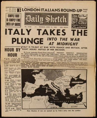 Italy enters war