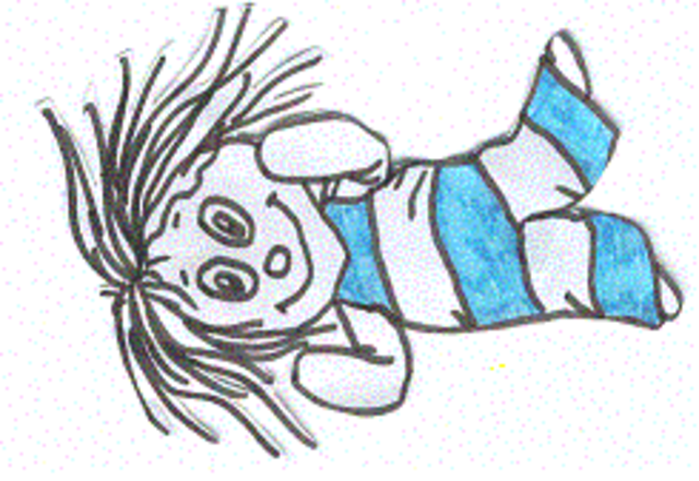 Mart hakkas Anule sünnipäevaks nukku tegema. Esimesel päeval tegi pea.