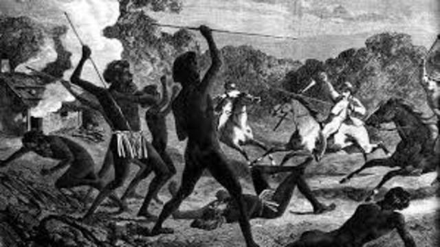 Aborigines started to get pushed out of their own land