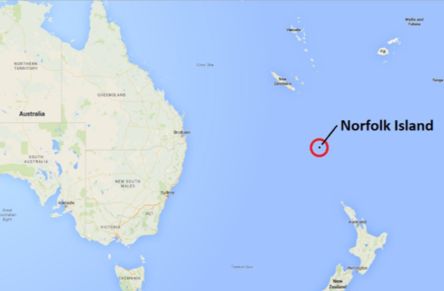 Discovered Norfolk Island