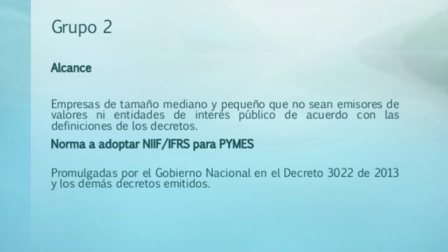 Normas Internacionales En Colombia 2014