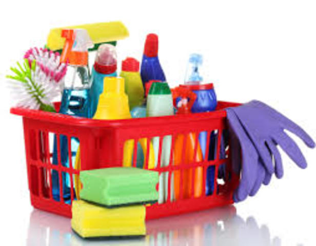 Get cleaning supplies