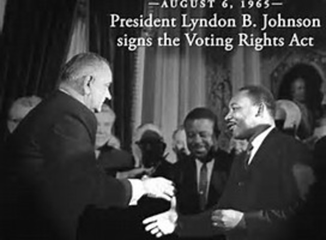 Voting Rights Act bans racial and ethnic discrimination in elections