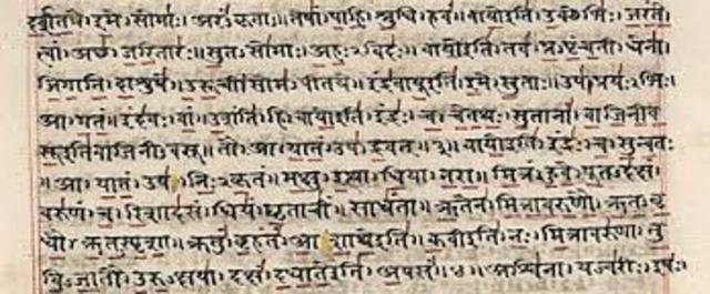 India - Rigveda written