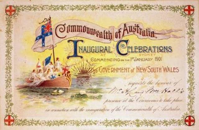 The commonwealth of Australia becomes a reality.