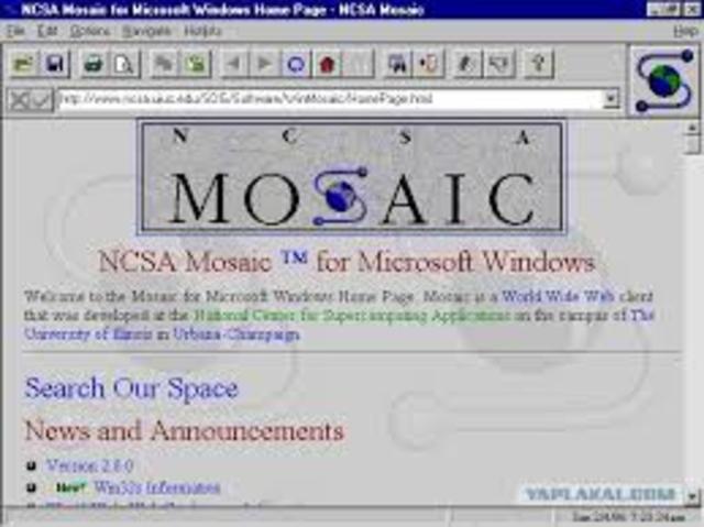 Браузер Mosaic from NCSA вдохнул новую жизнь в WWW