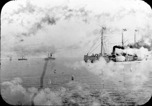 The U.S.S Petrel in action