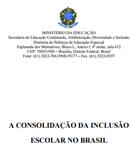 Ministério da Educação cria o Programa Educação Inclusiva