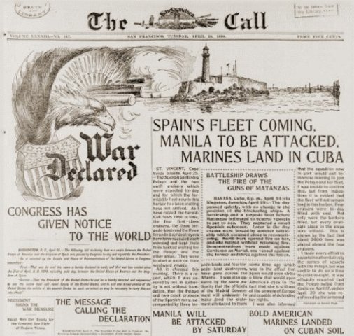 Congress adopted a resolution declaring war against Spain