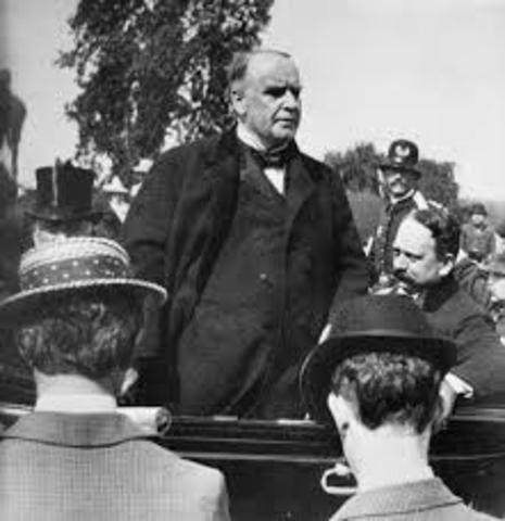 Mckinley Asks For Declaration Of War With Spain
