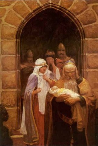 Arthur is born & given to Merlin for safekeeping