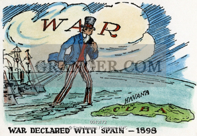 President McKinley asks for declaration of War.