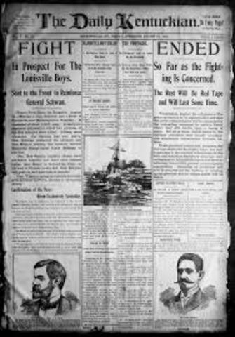 Armistice Ends Spanish-American War