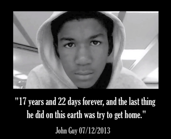 Trayvon Martin is shot dead by George Zimmerman