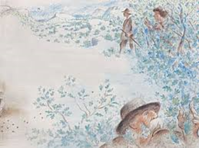 Narrateur visite Elzéard après son retour de la guerre