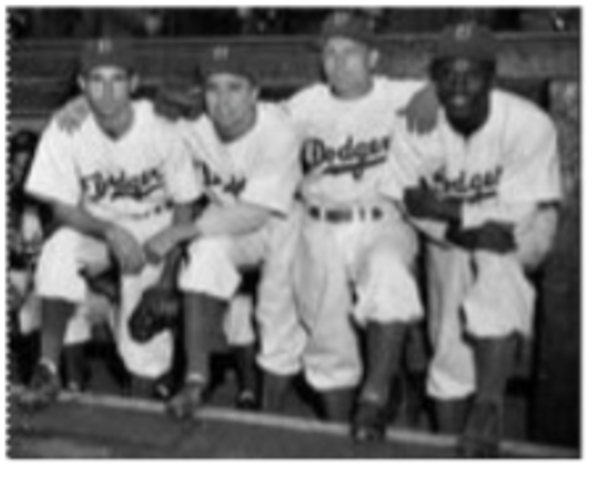 jackie robinson hired to the Brooklyn dodgers.