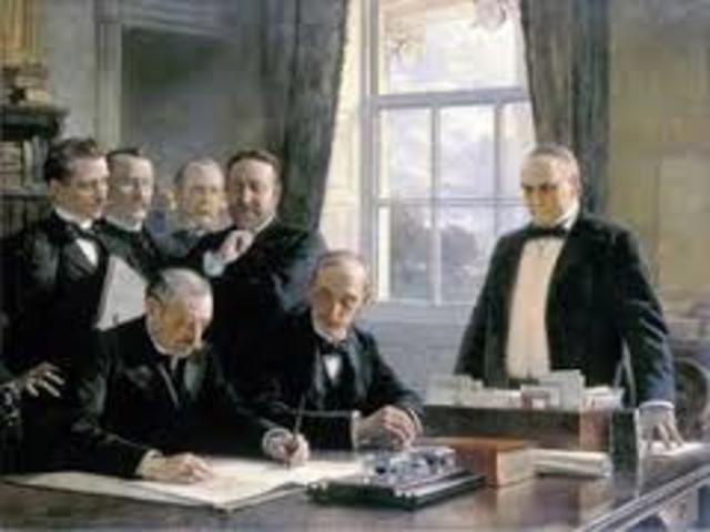 The Signing of the Protocol oo Peace