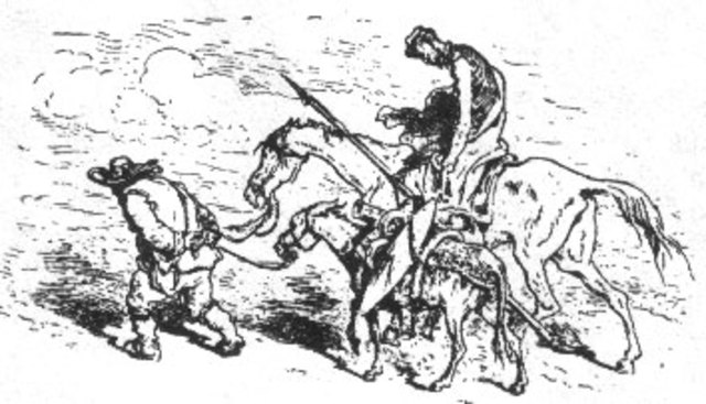 Don Quijote y Sancho vuelven a la aldea