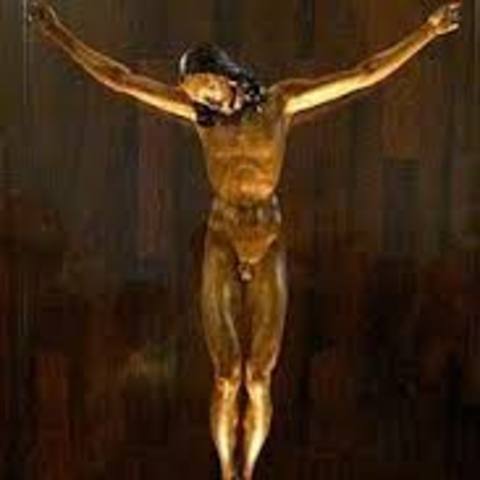 Crucifijo en madera de tilo