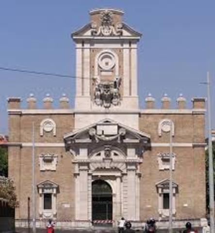 Muralla de Roma de la Puerta Pía